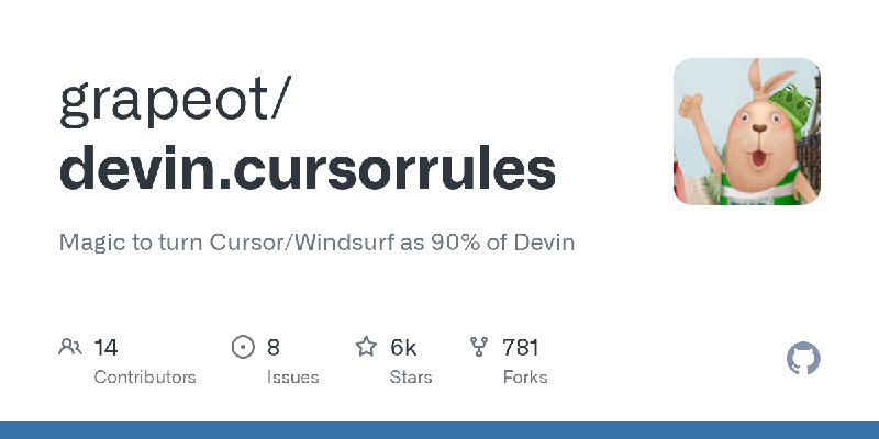 GitHub - grapeot/devin.cursorrules: Magic to turn Cursor/Windsurf as 90% of Devin